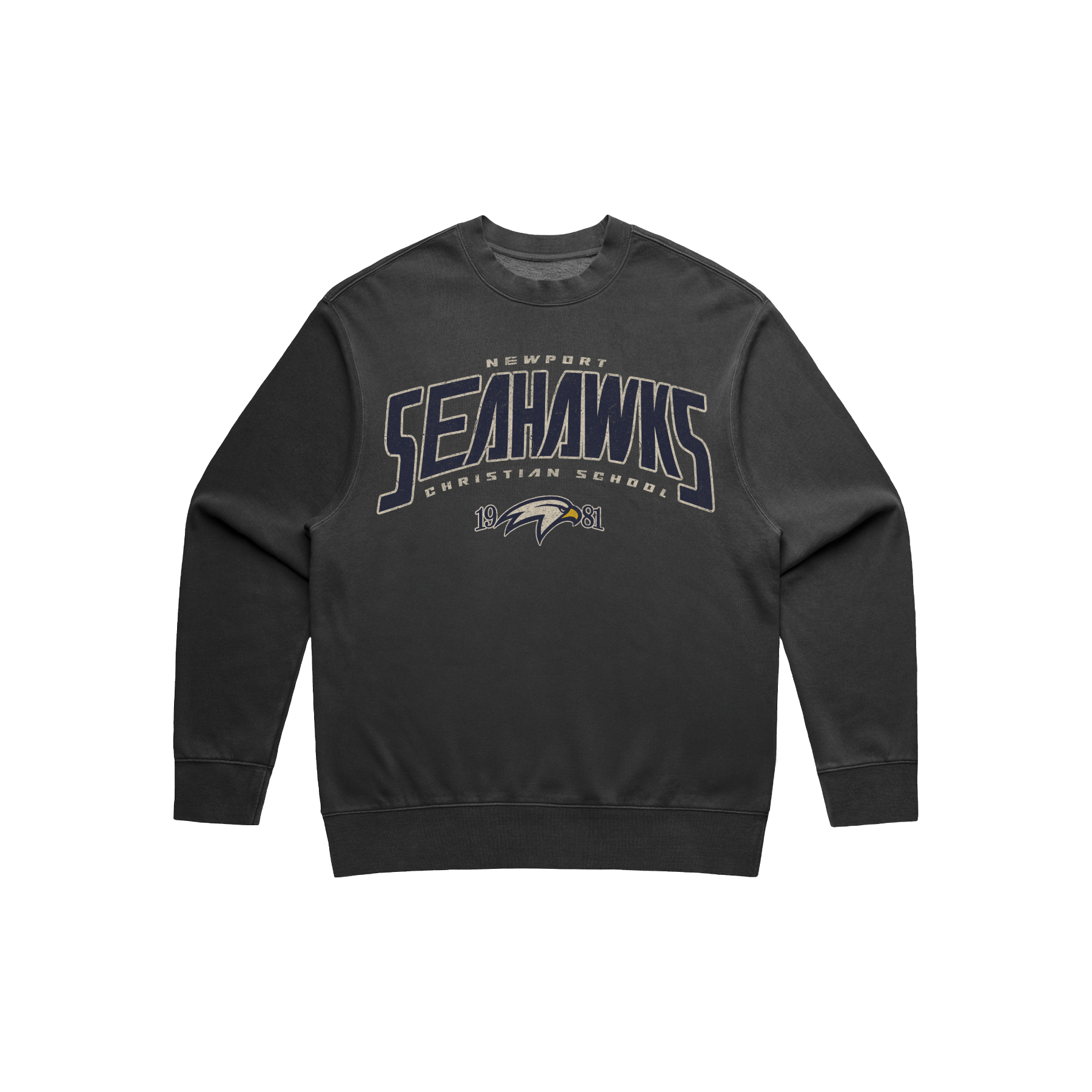 VINTAGE SEAHAWKS UNISEX FADED CREWNECK